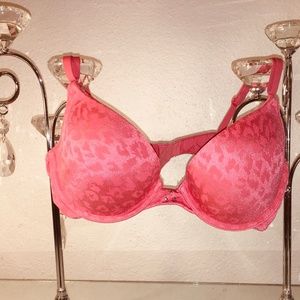 Pink Leopard Print Bra SZ 36B